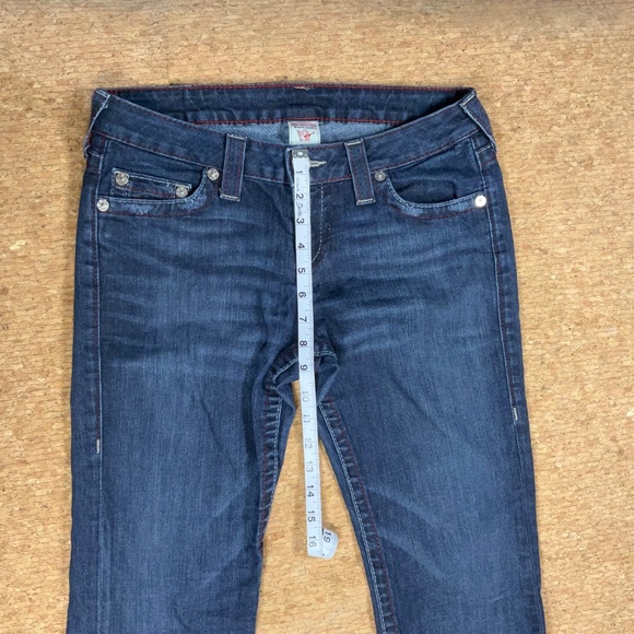 True Religion Bootcut Jeans Women’s Sz 29 Made in USA Dark Wash Flare Denim Y2K - Picture 10 of 12